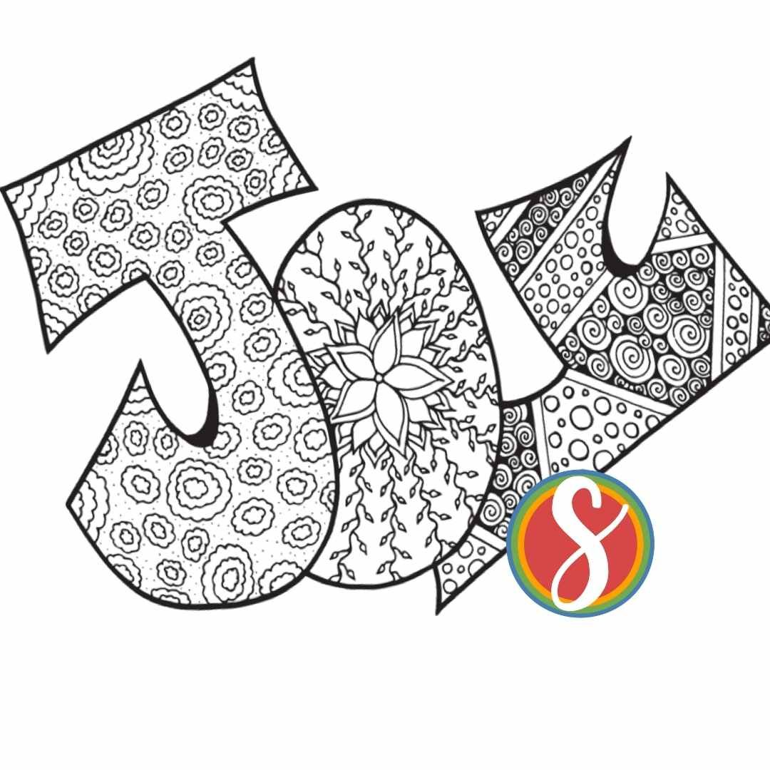 Free joy coloring pages â stevie doodles