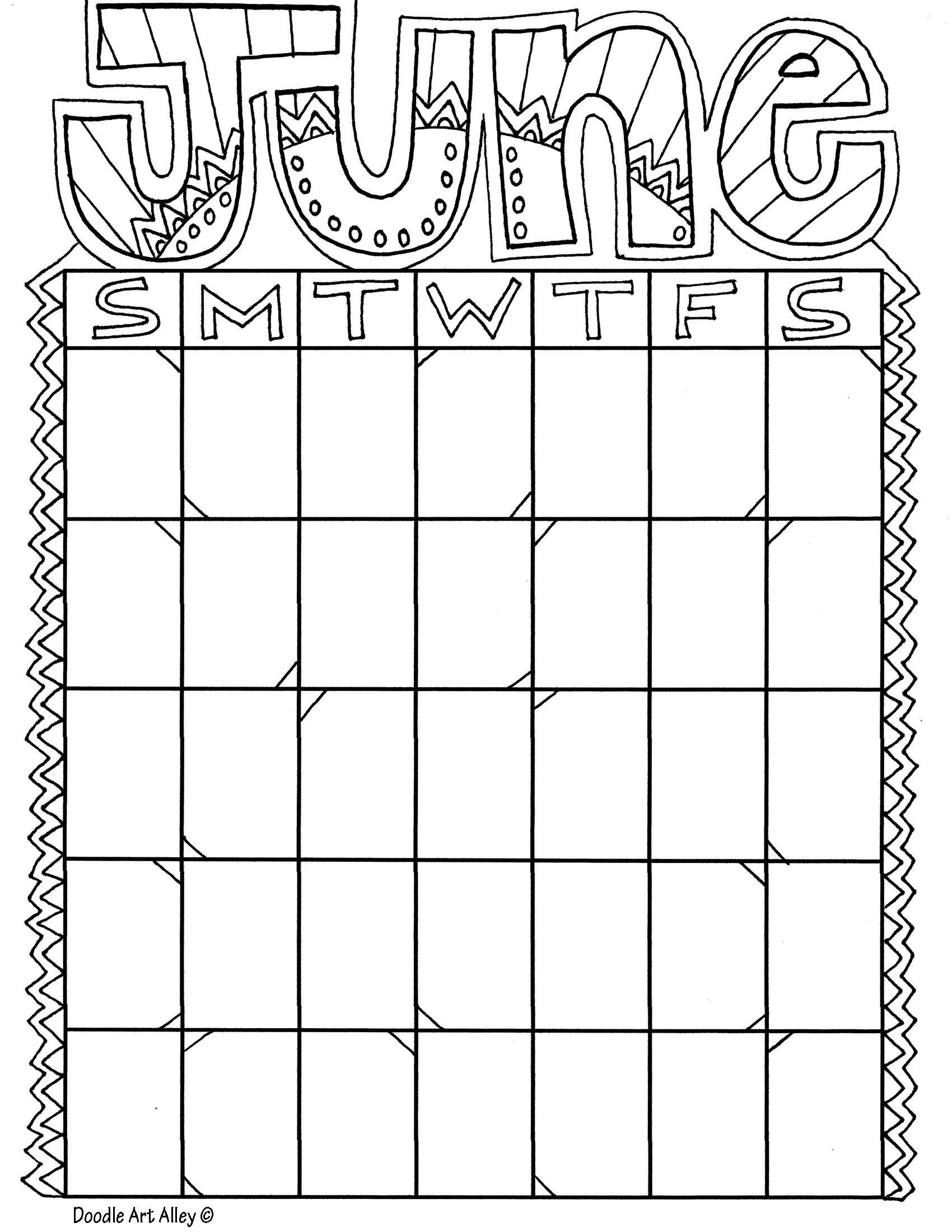 June coloring pages