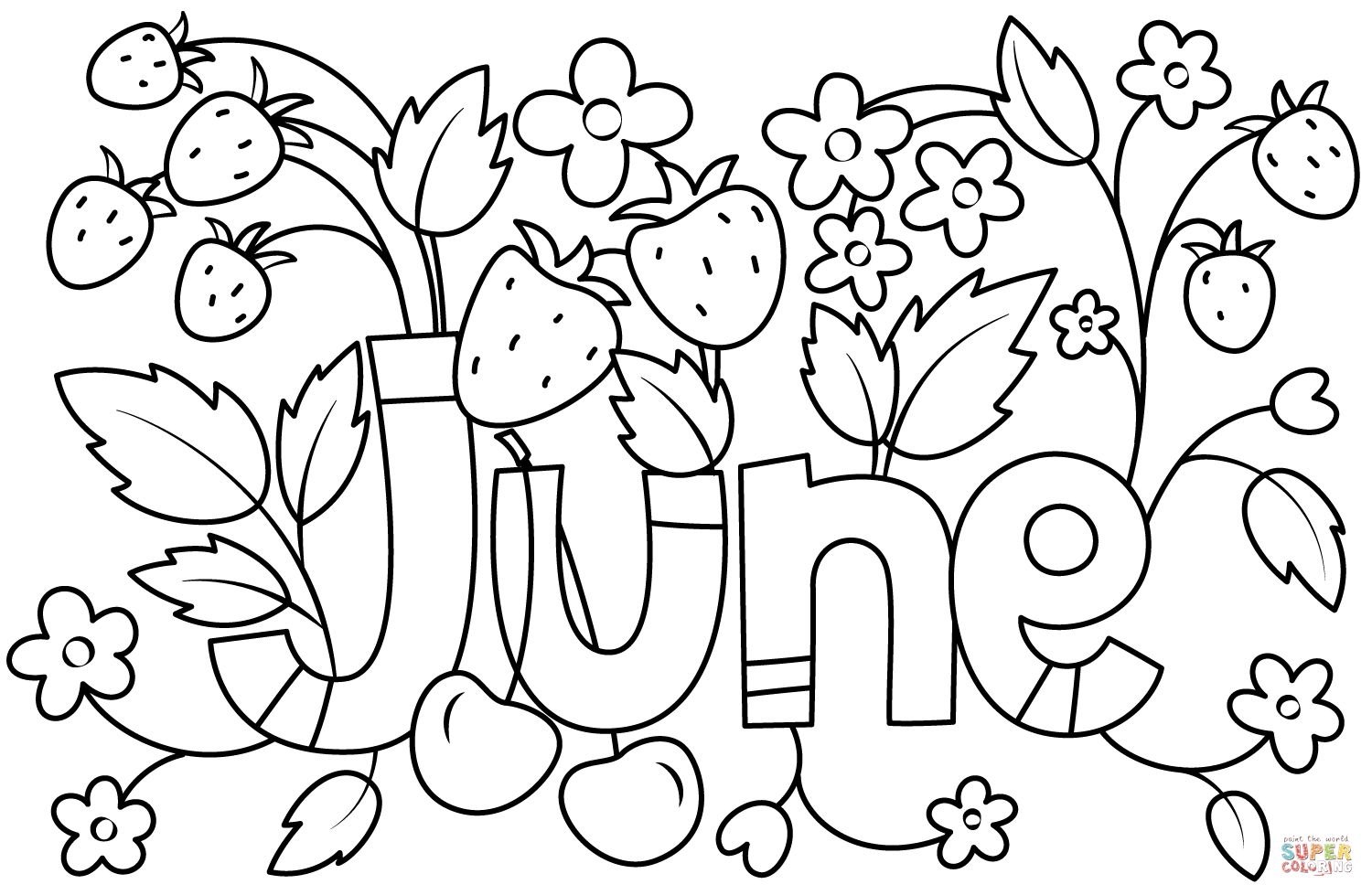 June coloring page free printable coloring pages summer coloring pages coloring pages for kids love coloring pages