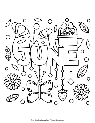 June coloring page â free printable pdf from