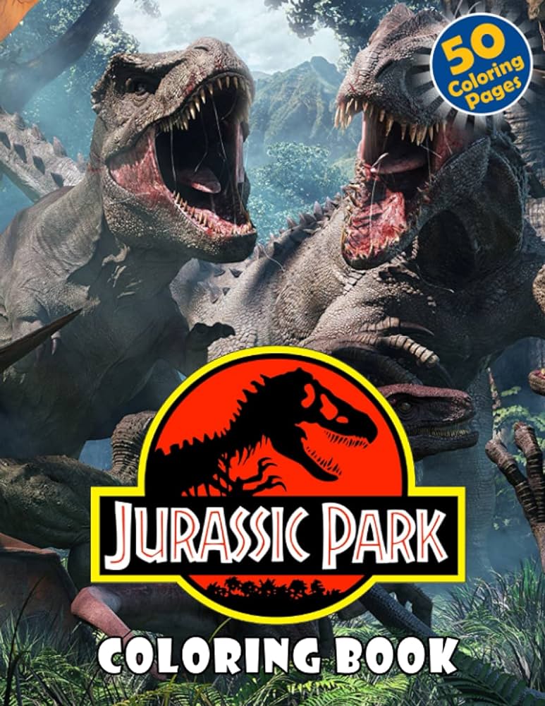 Jurassic world coloring book great gifts for kids and adults with coloring pages of jurassic world to relax and have fun by