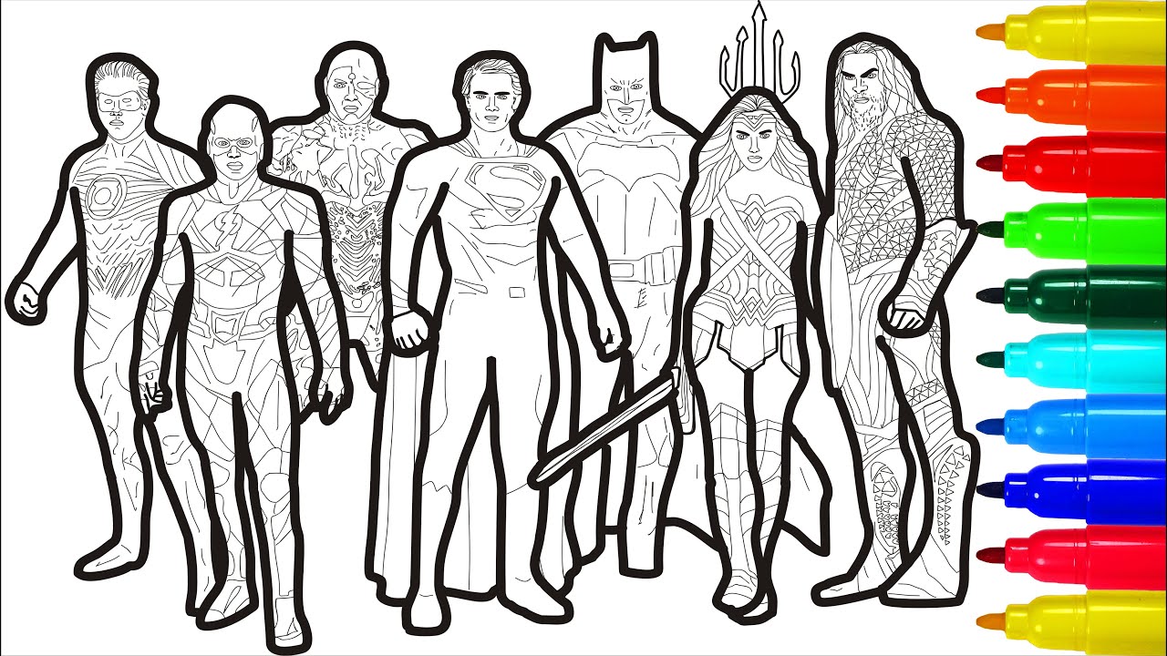 Justice league coloring pages wonderwoan superan flash batan coloring pages