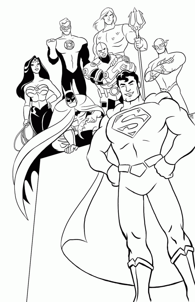 Justice league coloring pages