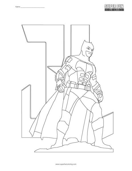 Justice league batman coloring page