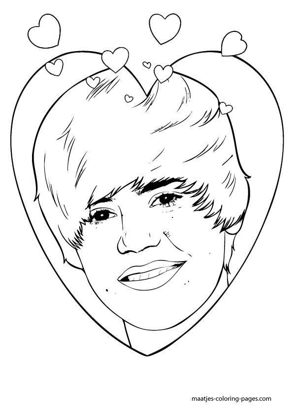 Justin bieber coloring pages