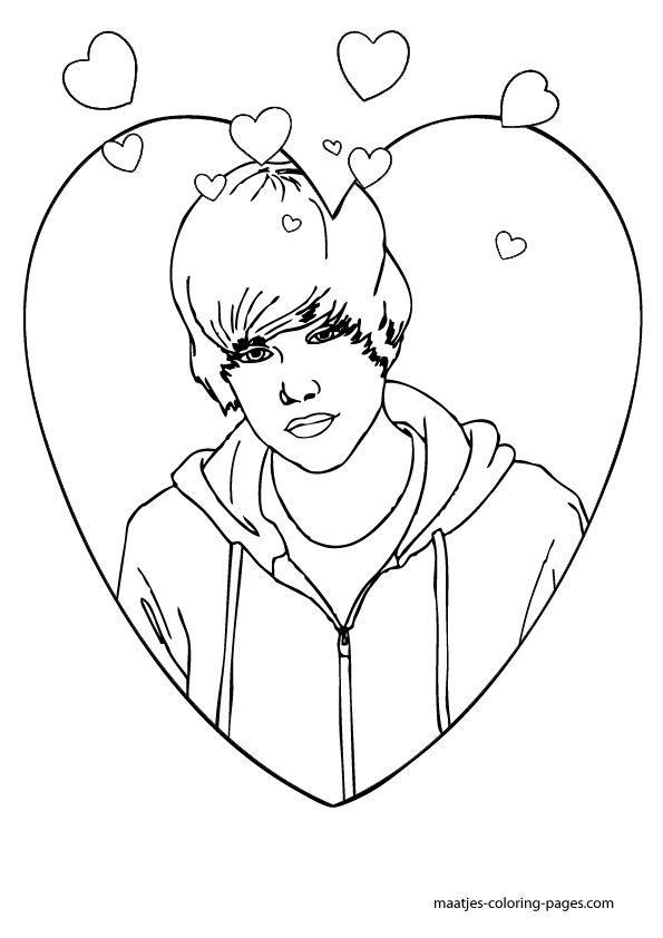 Justin bieber coloring pages