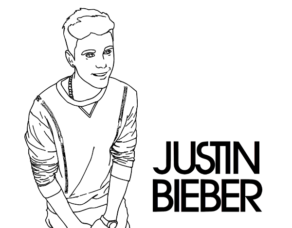 Justin bieber coloring page