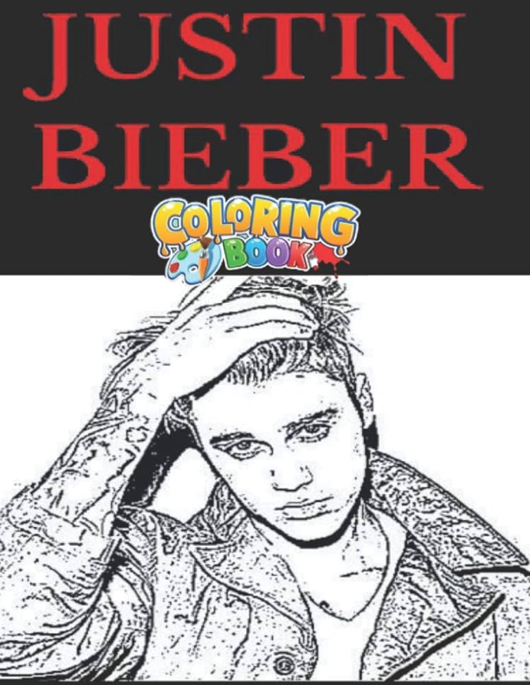 Justin bieber coloring book coloring book for all fans of justin bieber with fun easy design oa im books