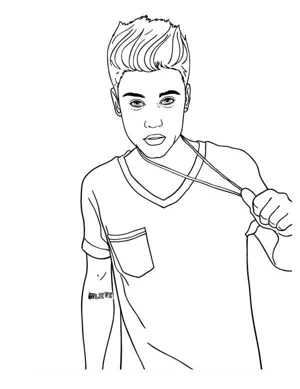 Coloring page justin bieber celebrities