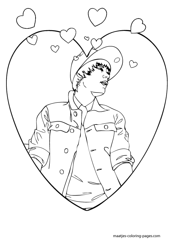 Justin bieber coloring pages