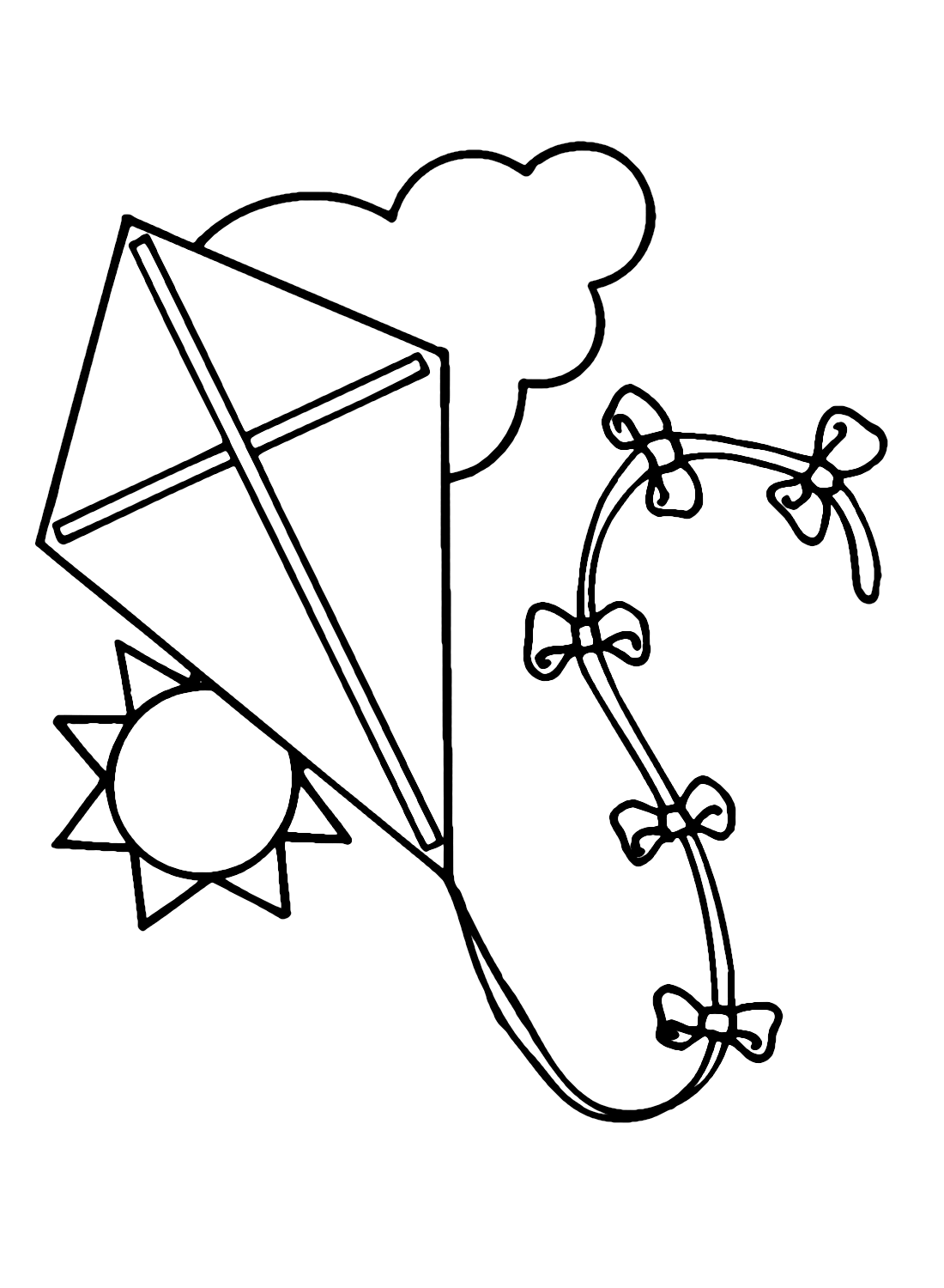 Kite coloring pages printable for free download