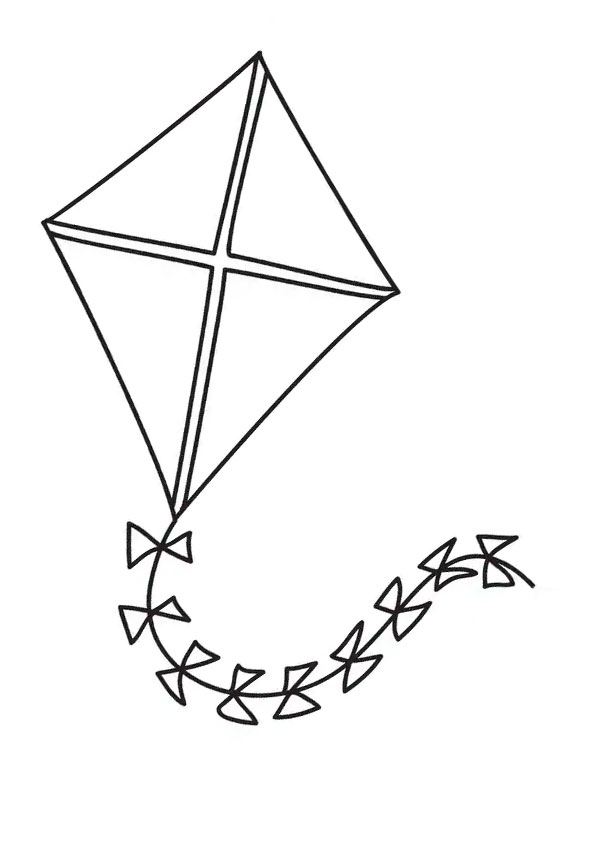 Coloring pages kite coloring sheet for kids