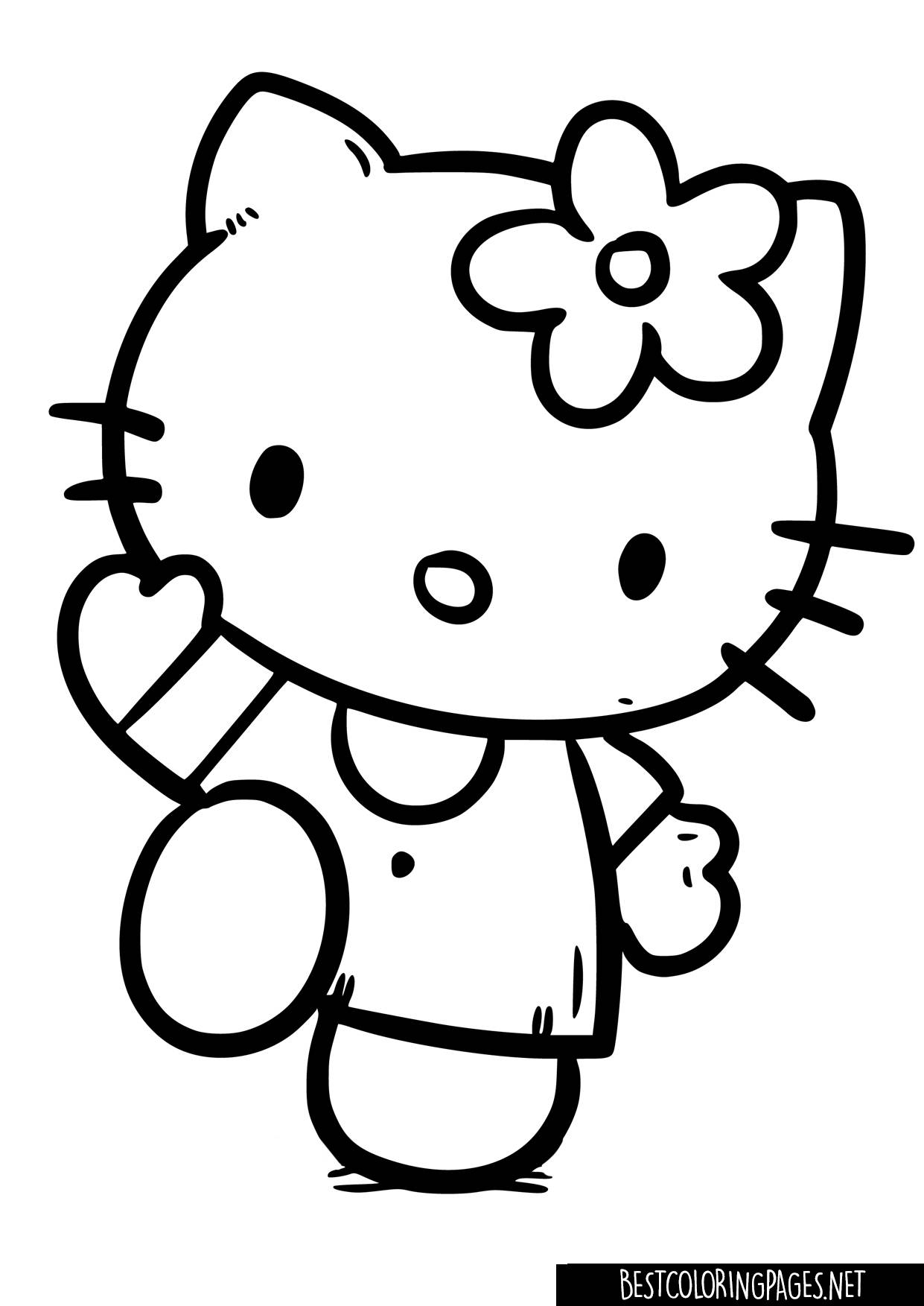 Hello kitty coloring pages