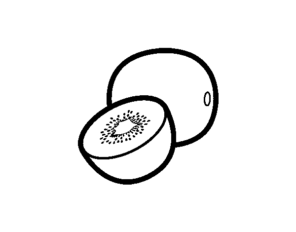 A kiwi coloring page