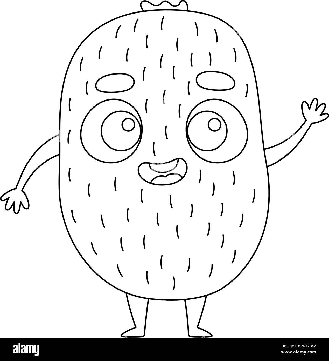 Coloring page funny kiwi coloring book for kids educational activity for preschool years kids and toddlers with cute animal vector illustration stock vector image art