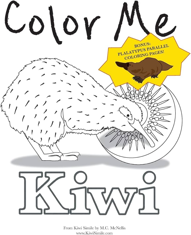 Color me kiwi coloring and activity book mcnellis m c books