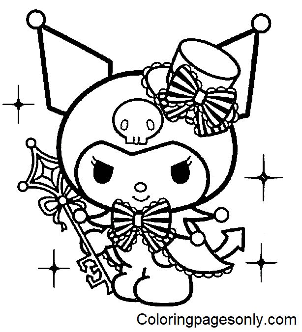 Kuromi coloring pages