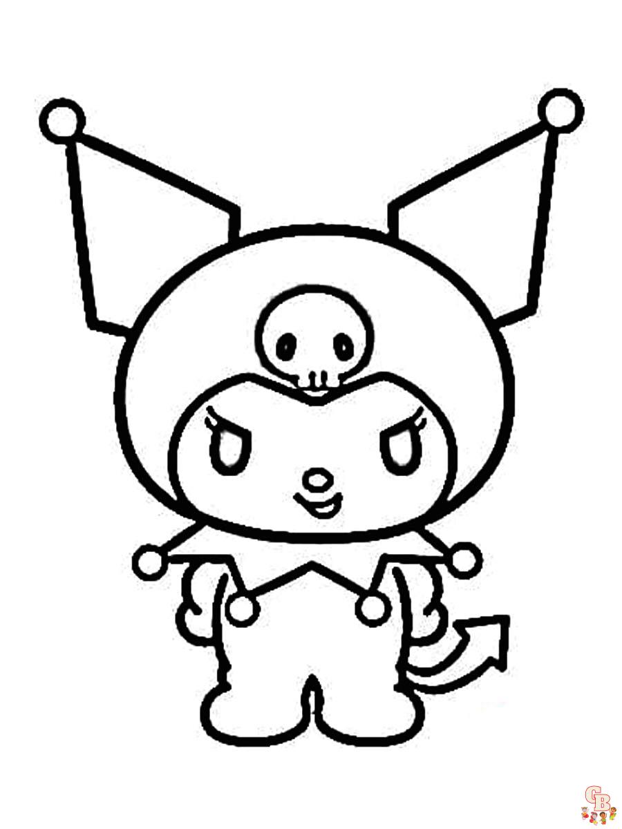 Printable kuromi coloring pages free and easy to print