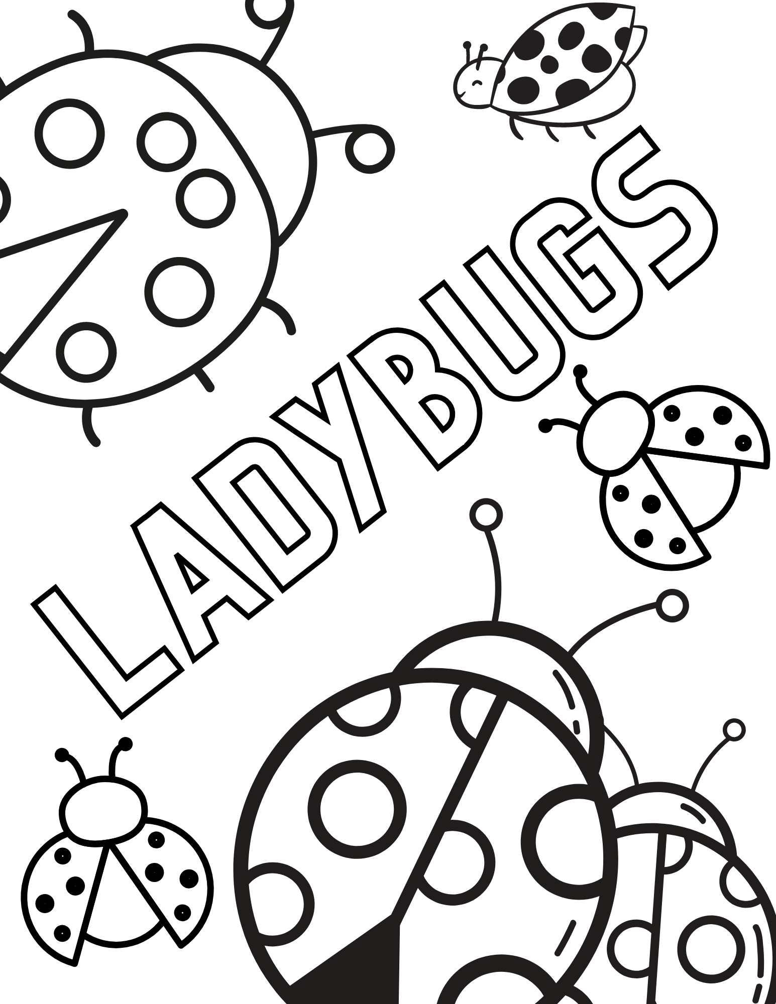 Free ladybug coloring pages