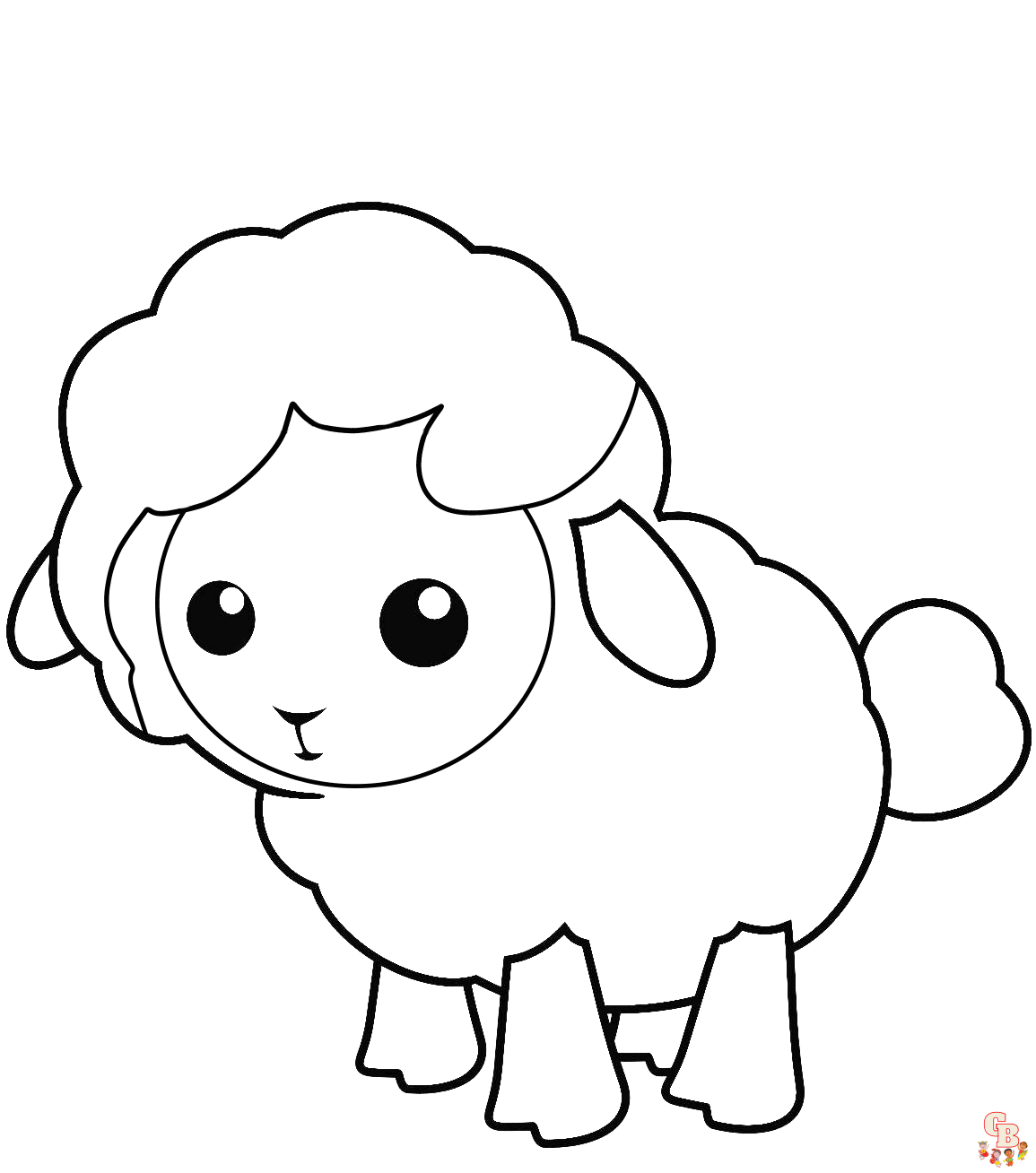 Cute lamb coloring pages