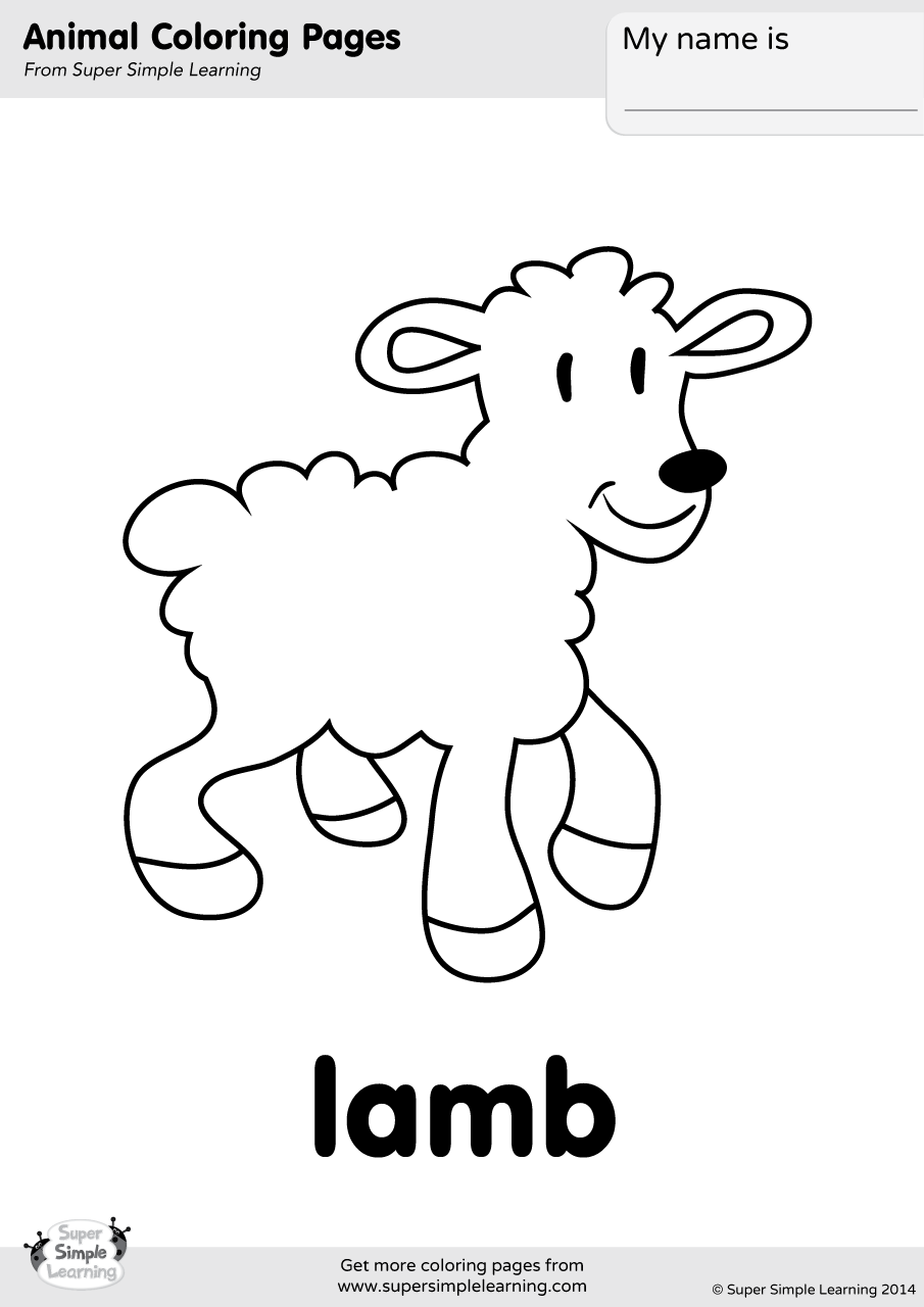 Lamb coloring page