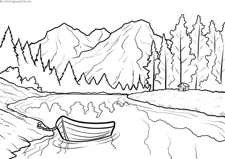 Coloring pages nature landscape forest mountains sea island coloring pages nature forest coloring pages horse coloring pages