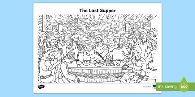 Ks the last supper mindfulness coloring page teacher