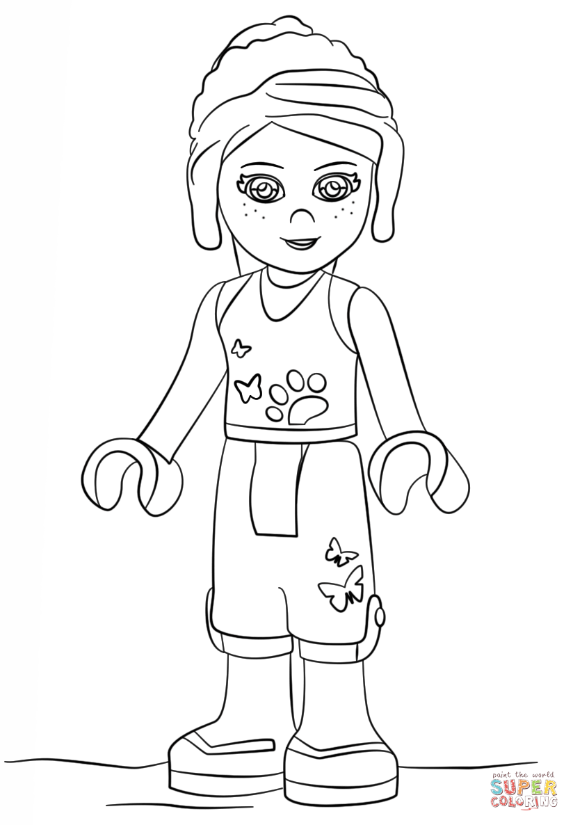 Lego friends mia coloring page free printable coloring pages