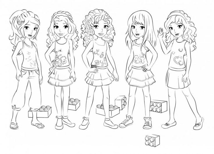 Lego friends coloring pages