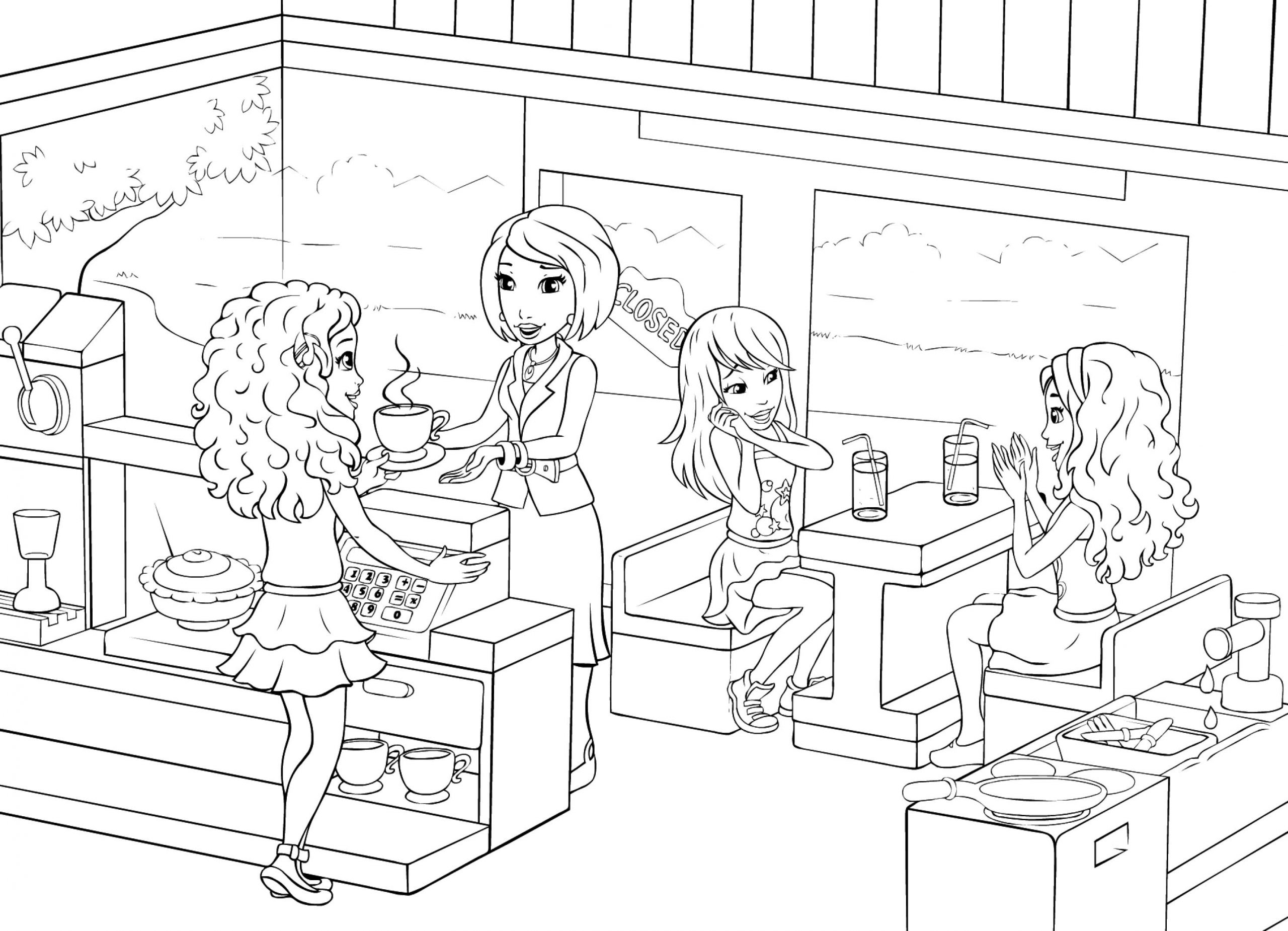 Lego friends coloring pages