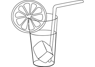 Free lemonade coloring page