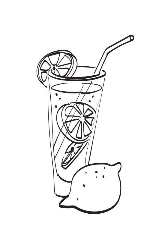 Lemonade coloring pages