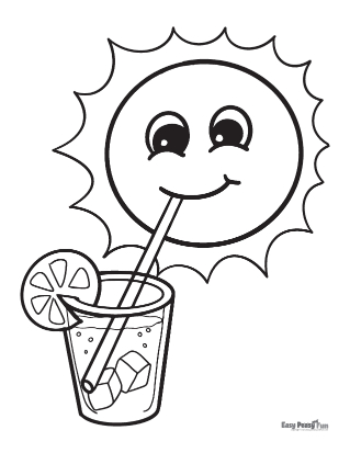 Printable summer coloring pages