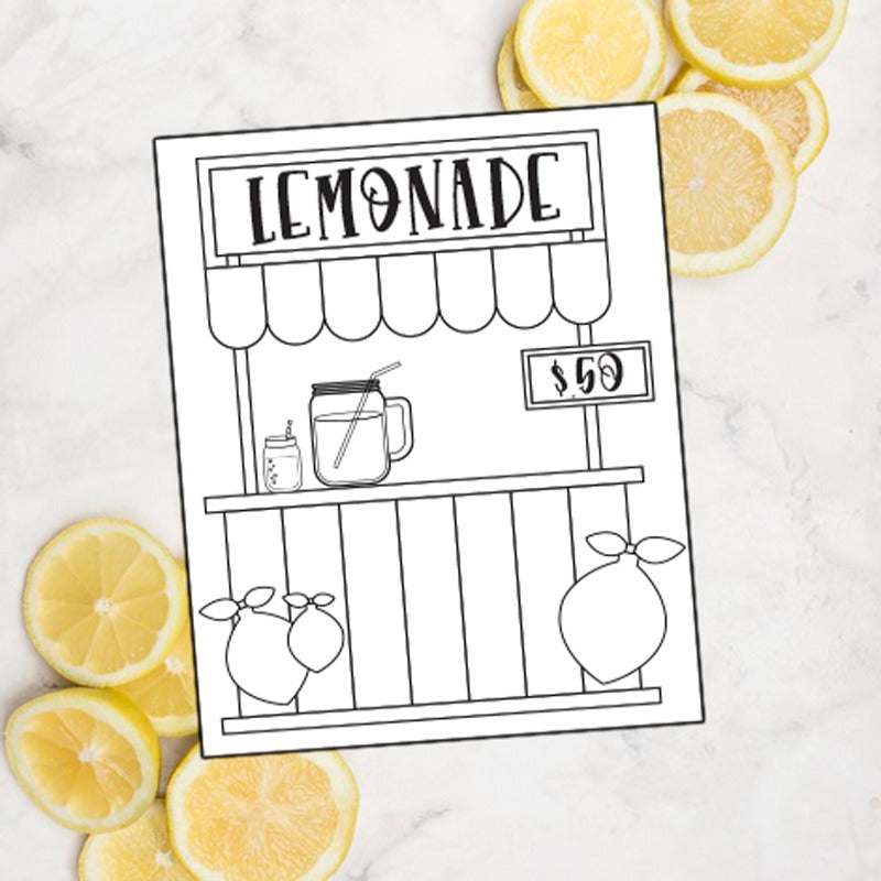 Lemonade coloring sheet â love the day printable library