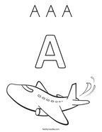 Letter a coloring pages