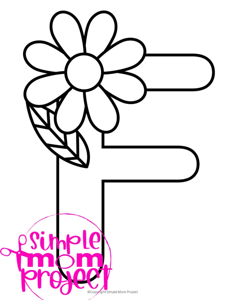 Free printable letter f coloring page â simple mom project