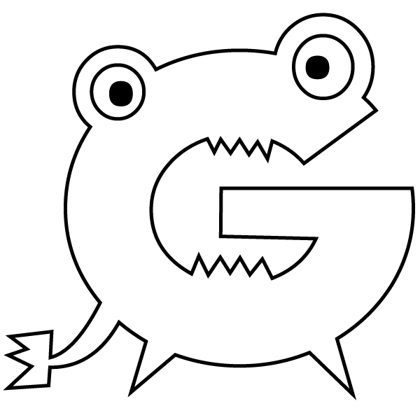 Letter g coloring page â