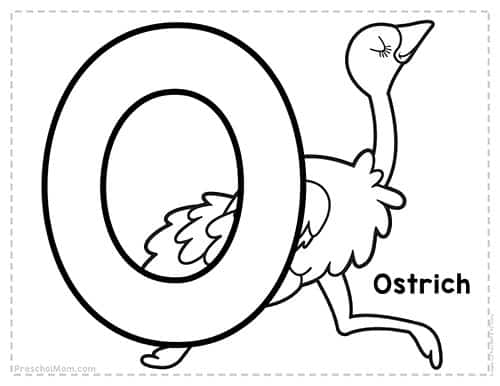 Letter o preschool printables