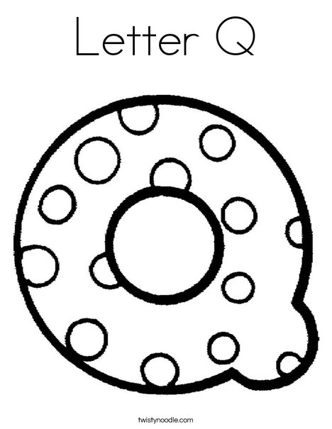 Letter q coloring page