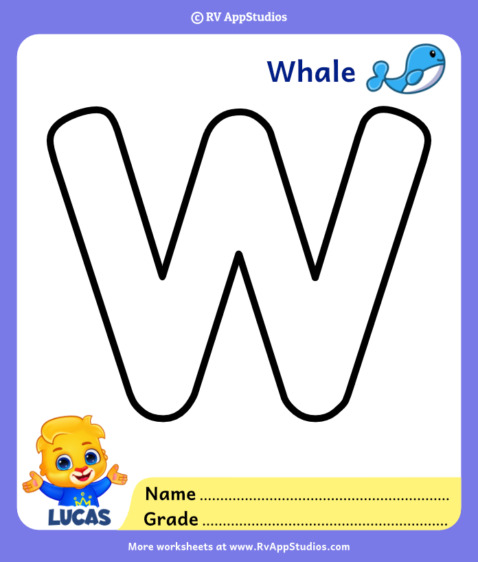 Letter w coloring pages