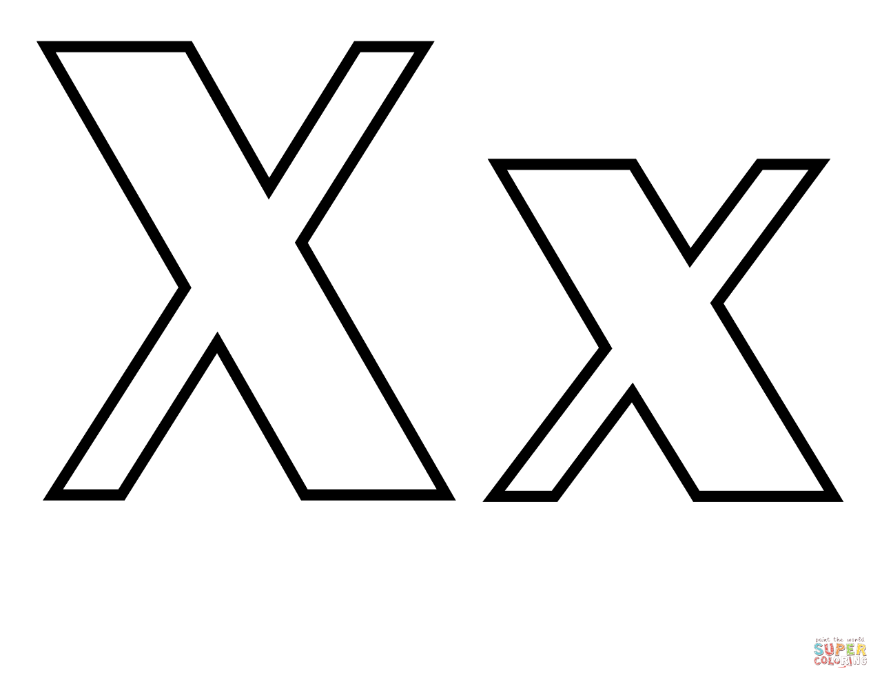 Classic letter x coloring page free printable coloring pages preschool coloring pages alphabet coloring pages coloring pages