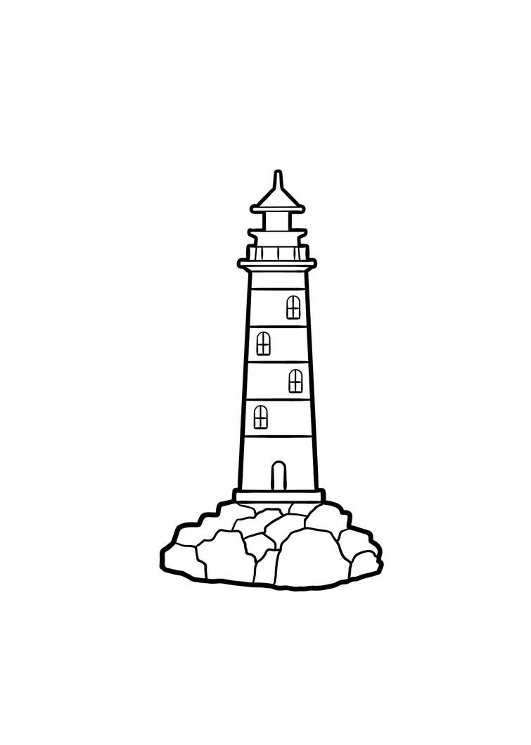 Lighthouse coloring pages by coloringpageswk on