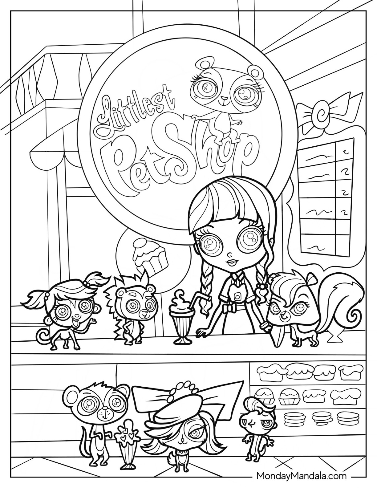 Littlest pet shop coloring pages free pdf printables