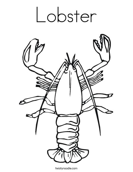 Lobster coloring page