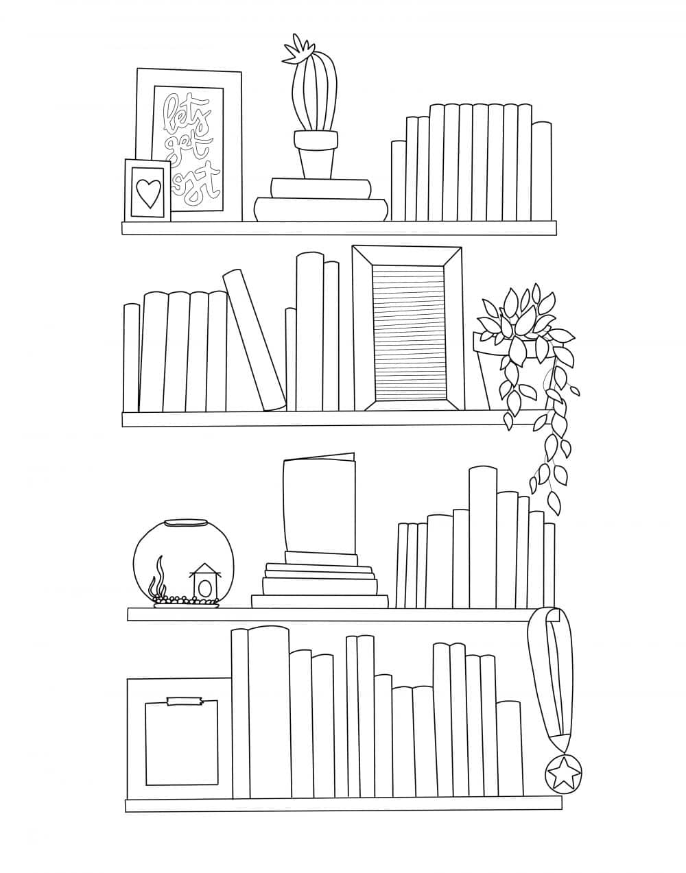 Free printable book log coloring page