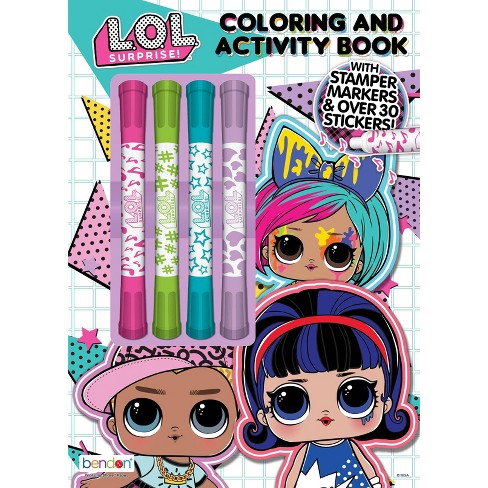 Lol surprise coloring book with mini stamper markers