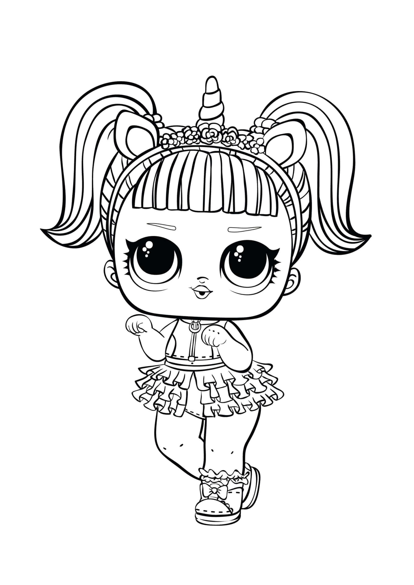 Download lol surprise unicorn coloring picture