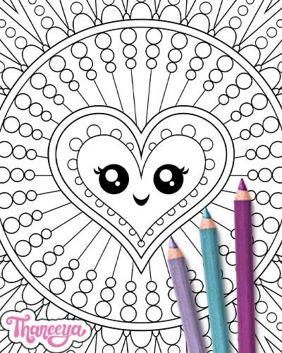 Heart coloring pages