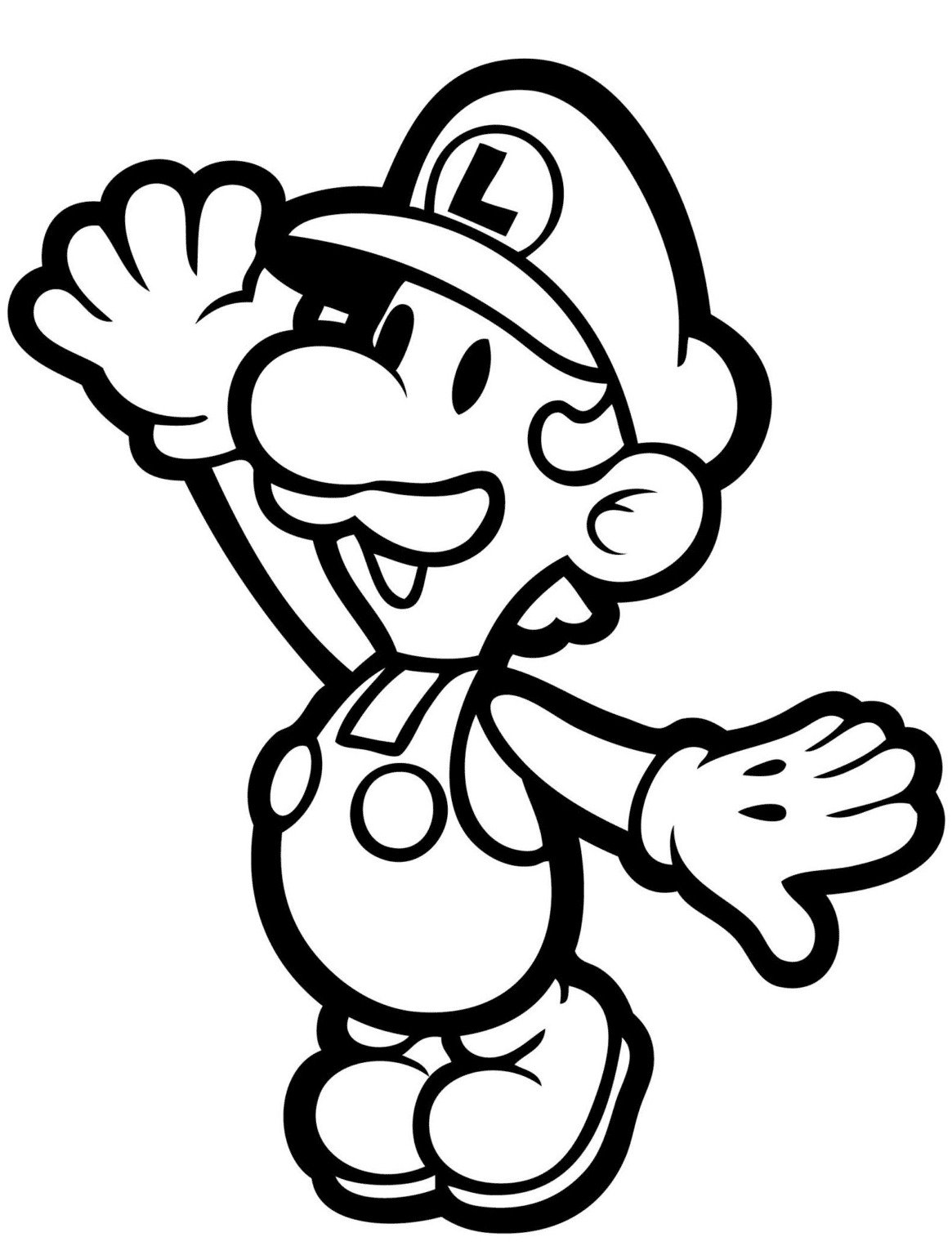 Luigi coloring pages printable for free download