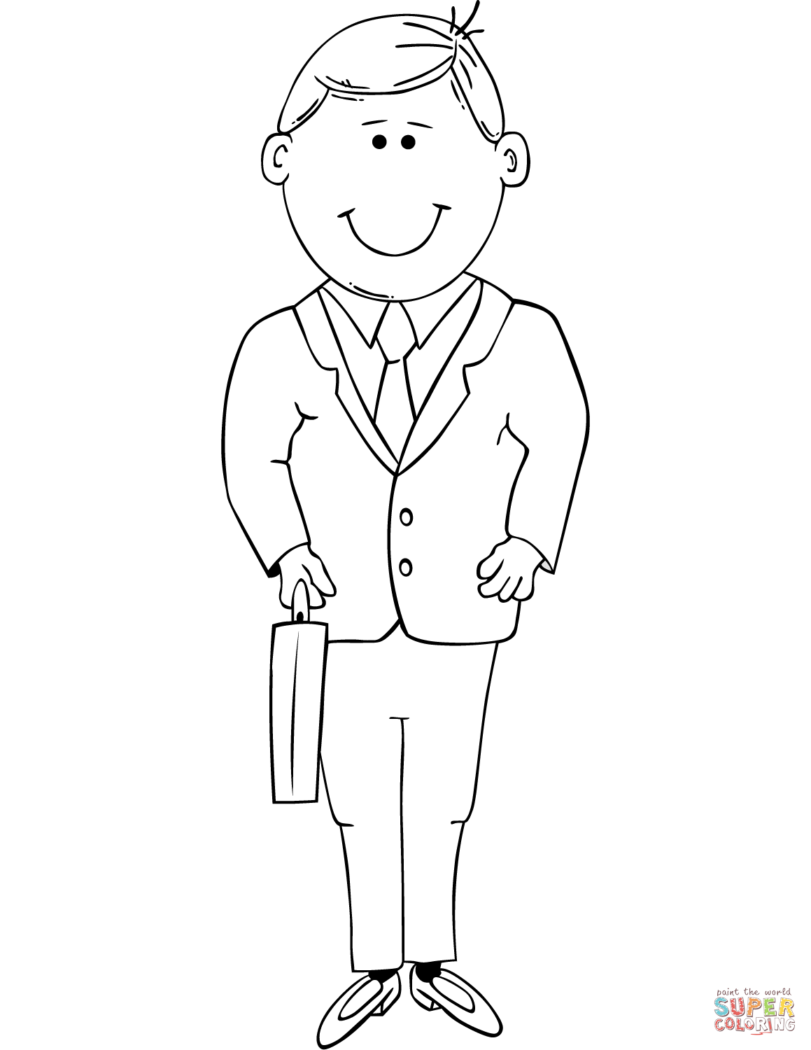 Business man coloring page free printable coloring pages